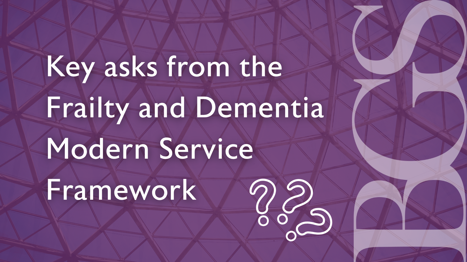 Key asks from the Frailty and Dementia MSF