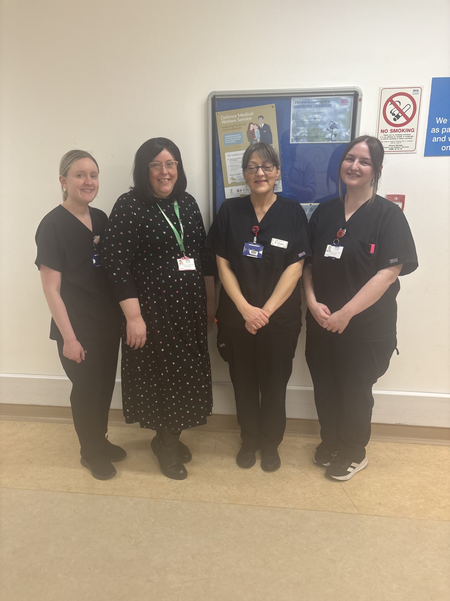 Alison Falconer with colleagues