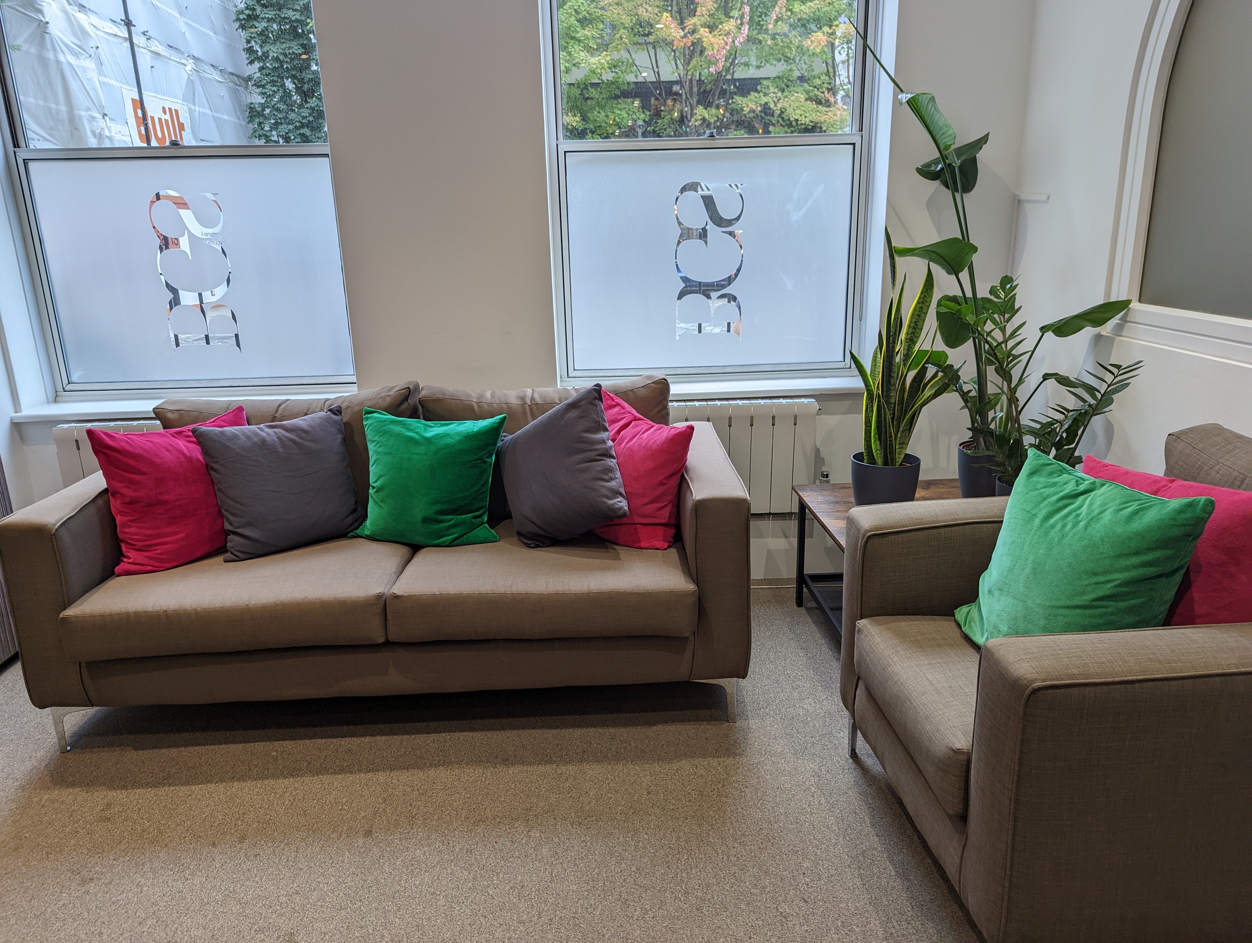 Relaxed seating area