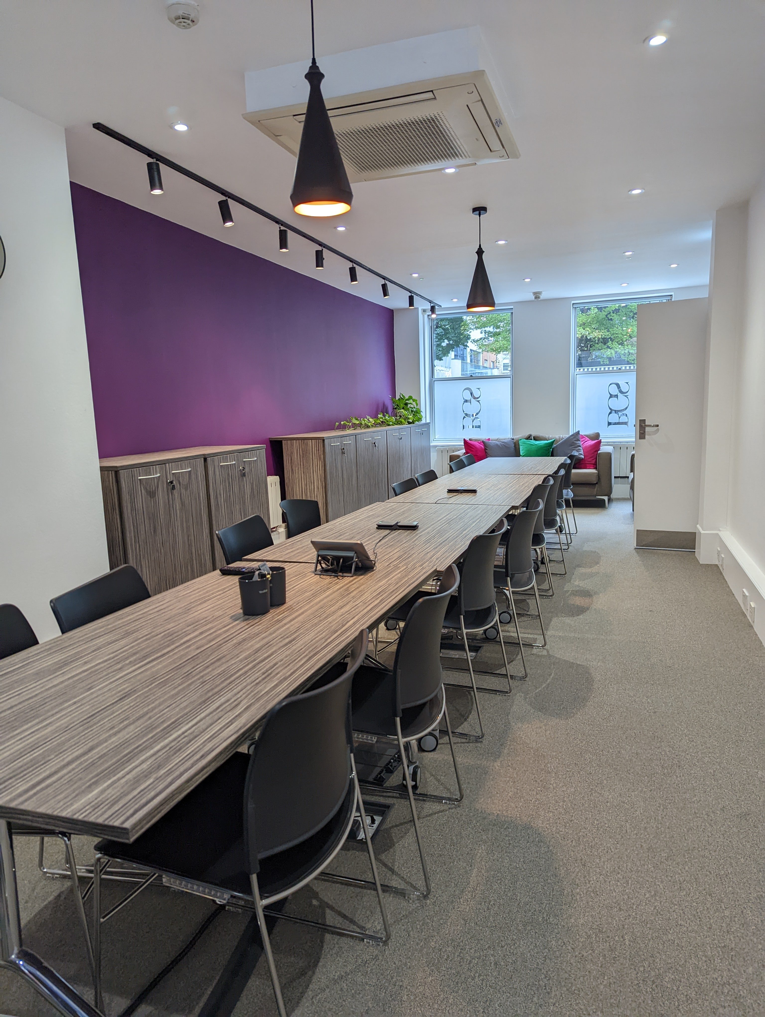 Ample seating and remote microphones