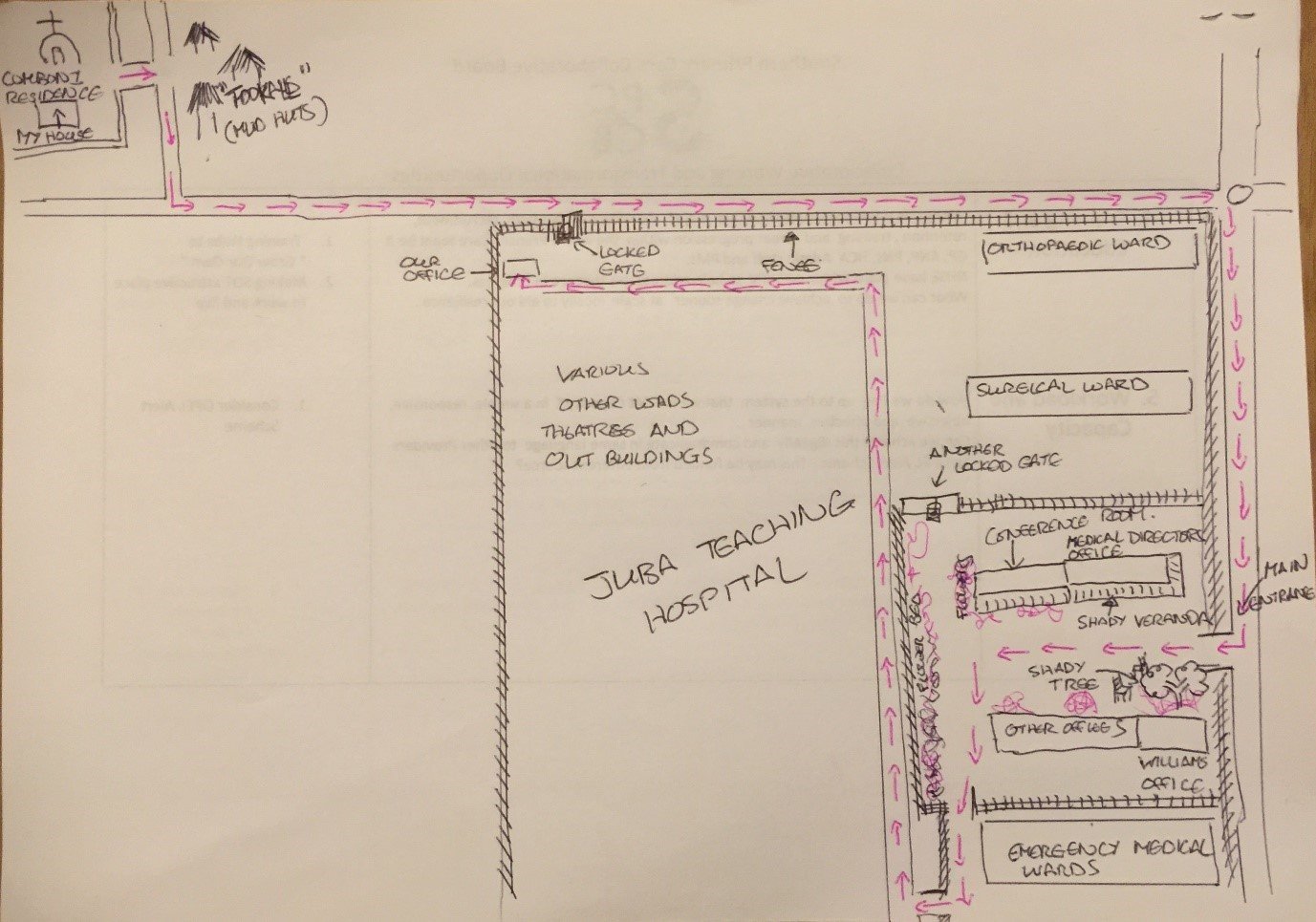 Map of our commute to JTH