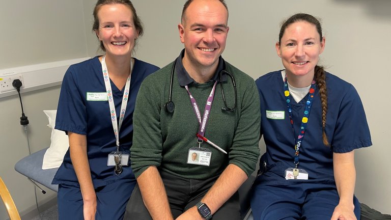 Left to right: Rosie Callow, Mark Young, Rosie Butler