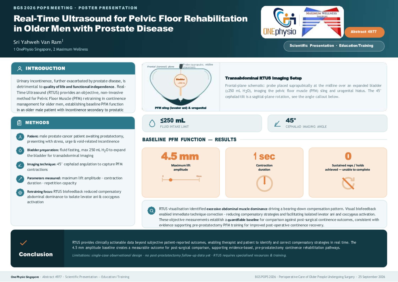 Real-Time Ultrasound for Pelvic Floor Rehabilitation in Older Men with Prostate Disease poster preview image