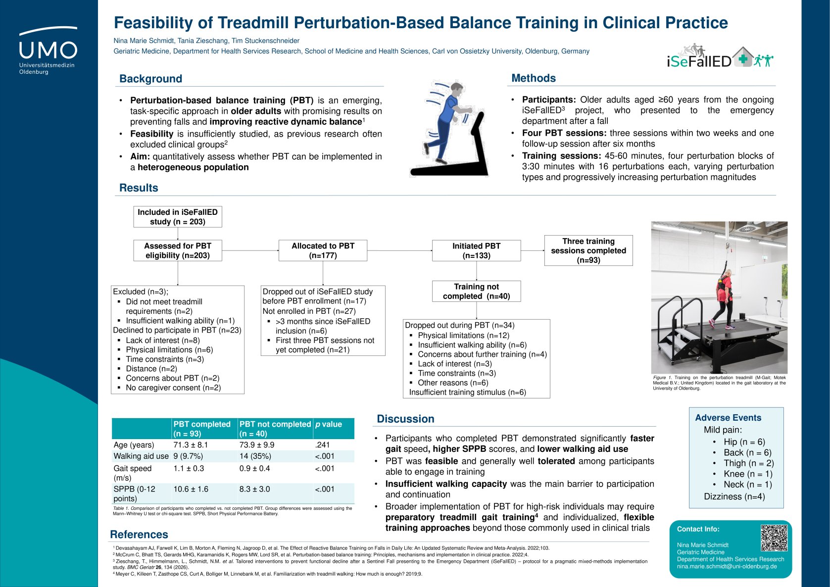 Feasibility of Treadmill Perturbation-Based Balance Training in Clinical Practice  poster preview image