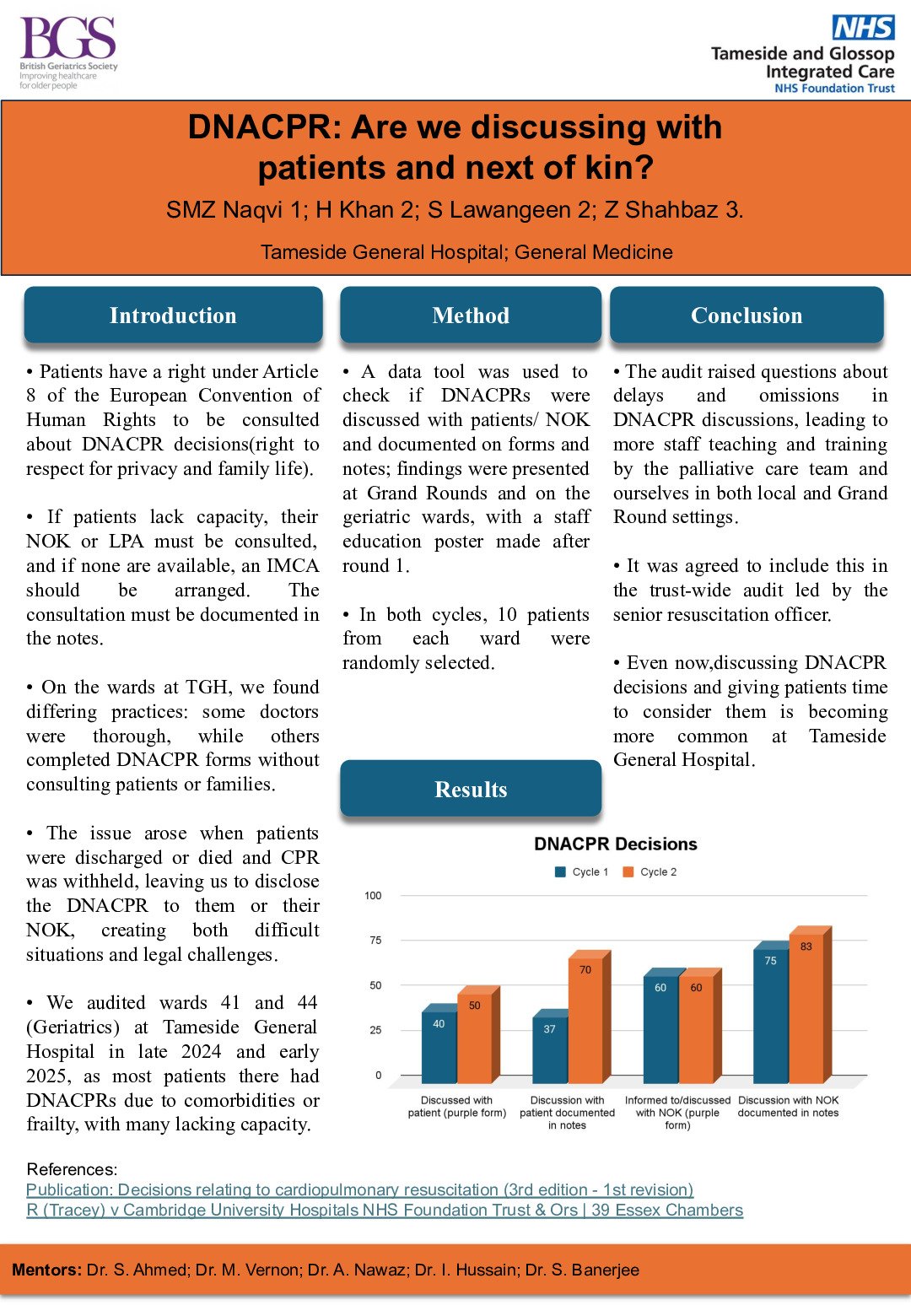 DNACPR: Are we discussing with patients and next of kin? poster preview image