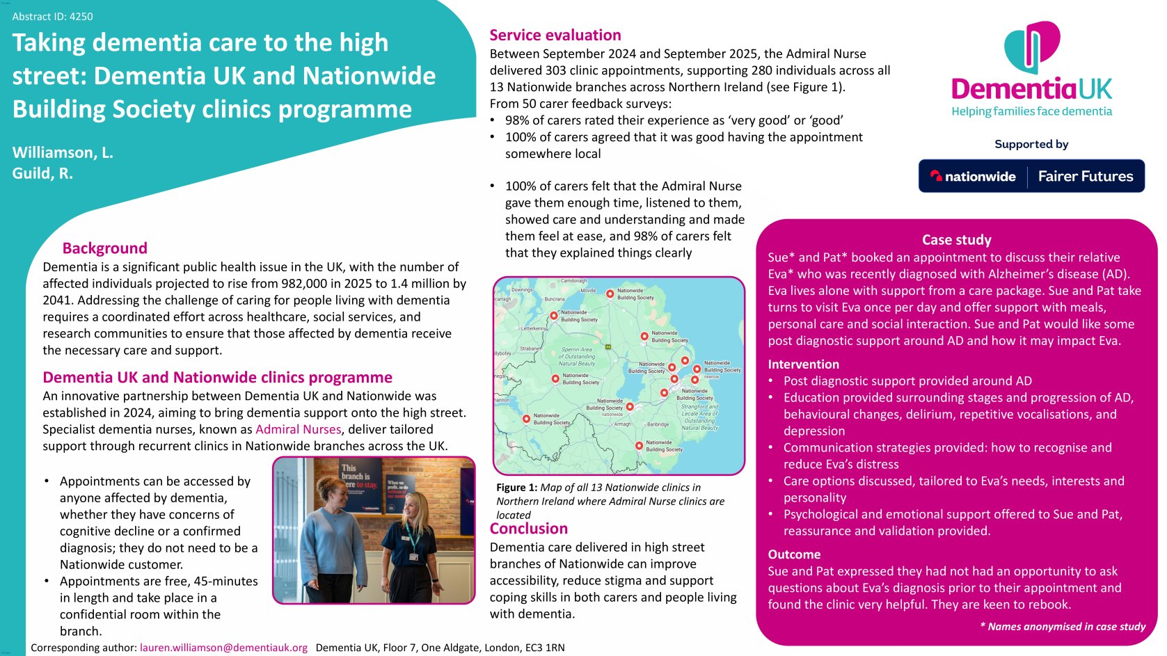 Taking dementia care to the high street: Dementia UK and Nationwide Building Society clinics programme poster preview image