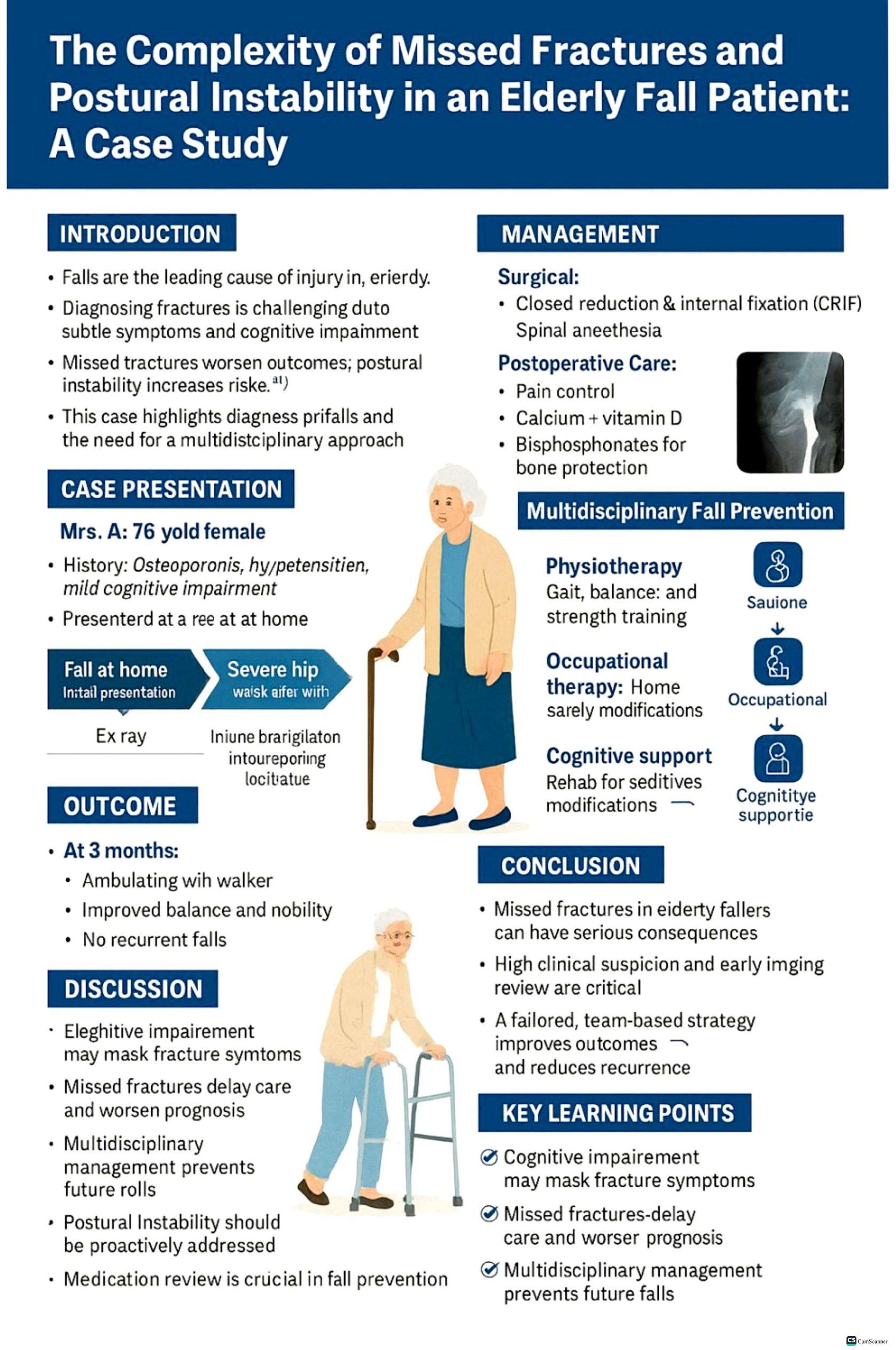 The Complexity of Missed Fractures and Postural Instability in an Elderly Fall Patient: A Case Study poster preview image