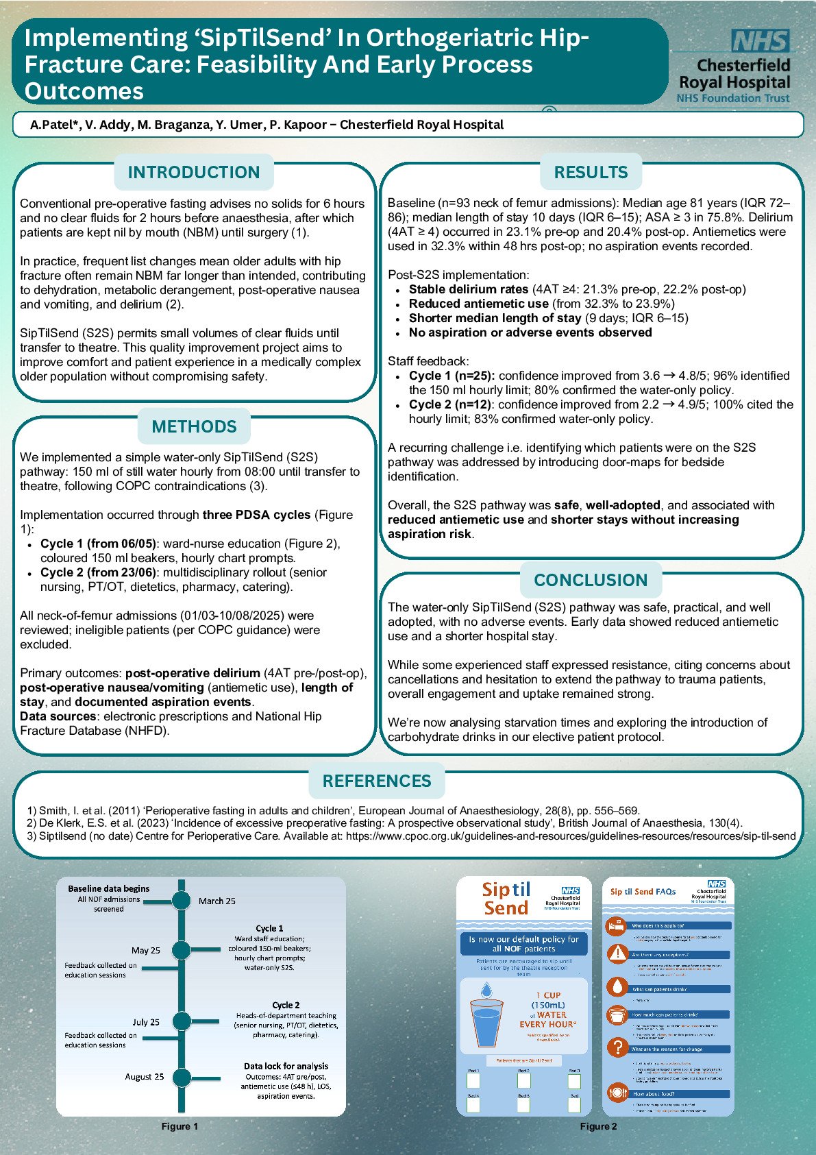  Implementing SipTilSend In Orthogeriatric Hip-Fracture Care: Feasibility And Early Process Outcomes poster preview image