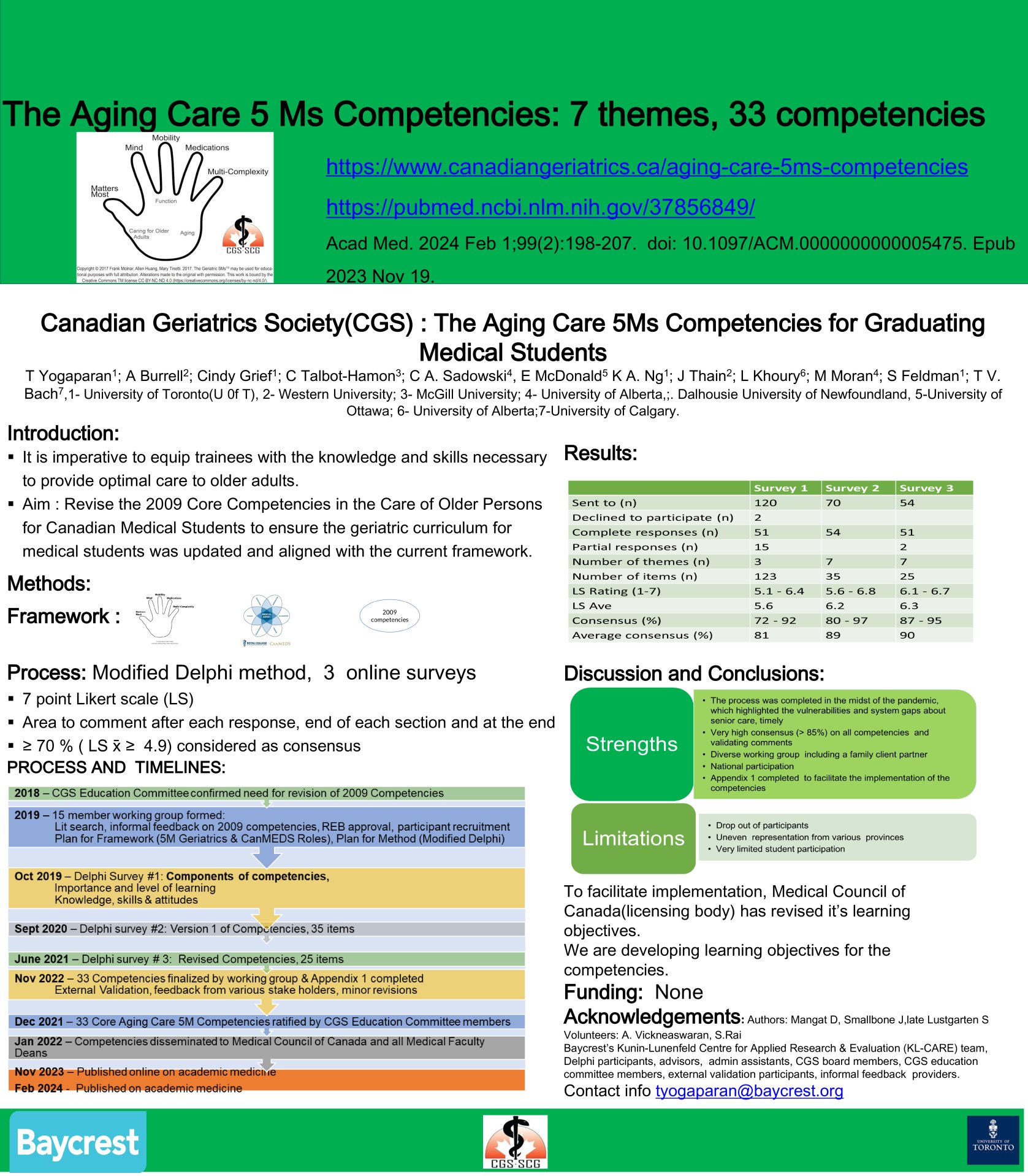 Canadian Geriatrics Society : The Aging Care 5Ms Competencies for Graduating Medical Students  poster preview image