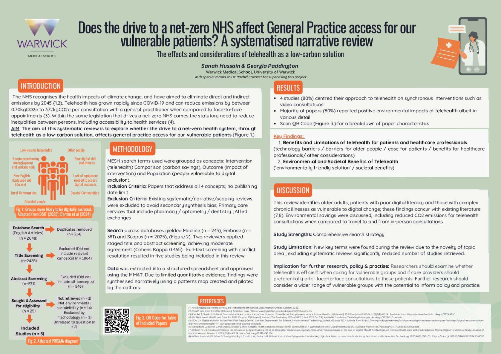 Does the drive to a net-zero NHS affect General Practice access for our vulnerable patients? A systematised narrative review poster preview image