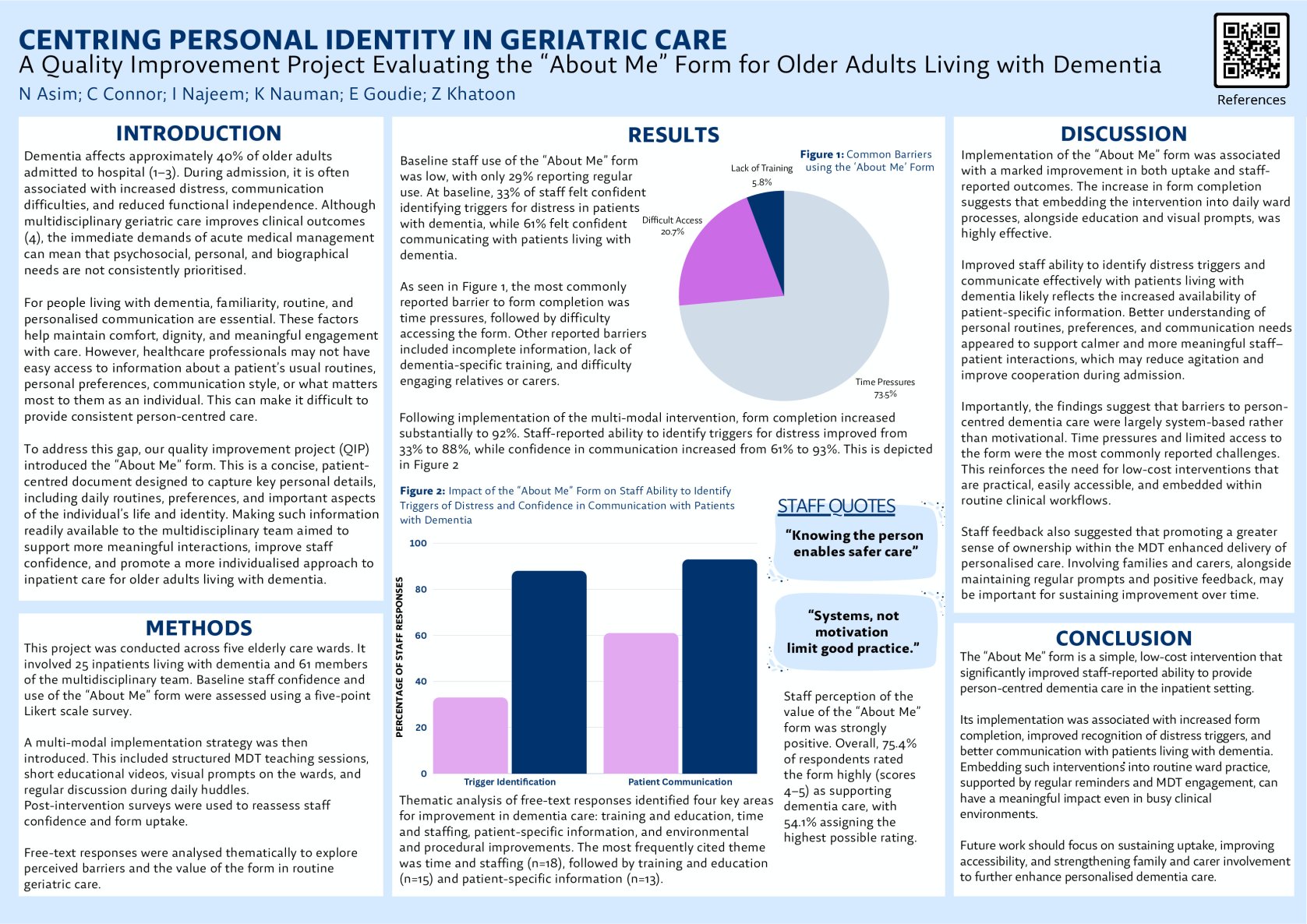 CENTRING PERSONAL IDENTITY IN GERIATRIC CARE: IMPLEMENTING THE “ABOUT ME” FORM TO SUPPORT OLDER ADULTS LIVING WITH DEMENTIA poster preview image