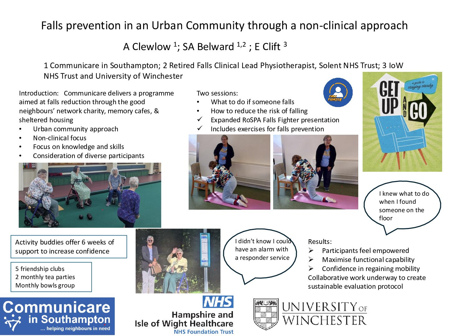   Falls prevention in an Urban Community through a non-clinical approach poster preview image