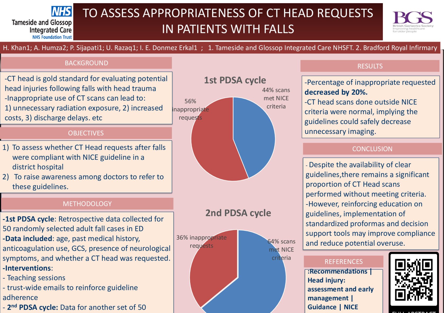 To assess appropriateness of CT Head Scan requests in Patients attending the hospital with Falls poster preview image