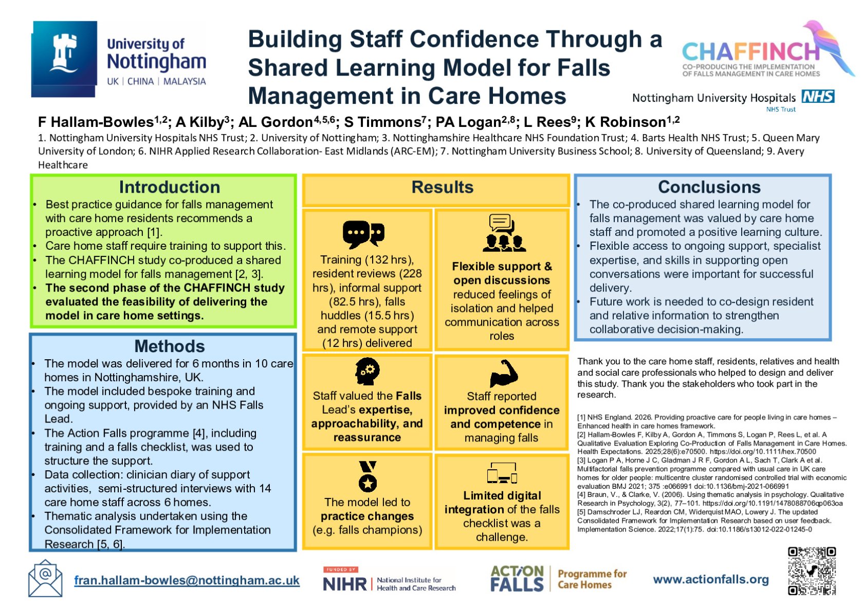 Building Staff Confidence Through a Shared Learning Model for Falls Management in Care Homes poster preview image