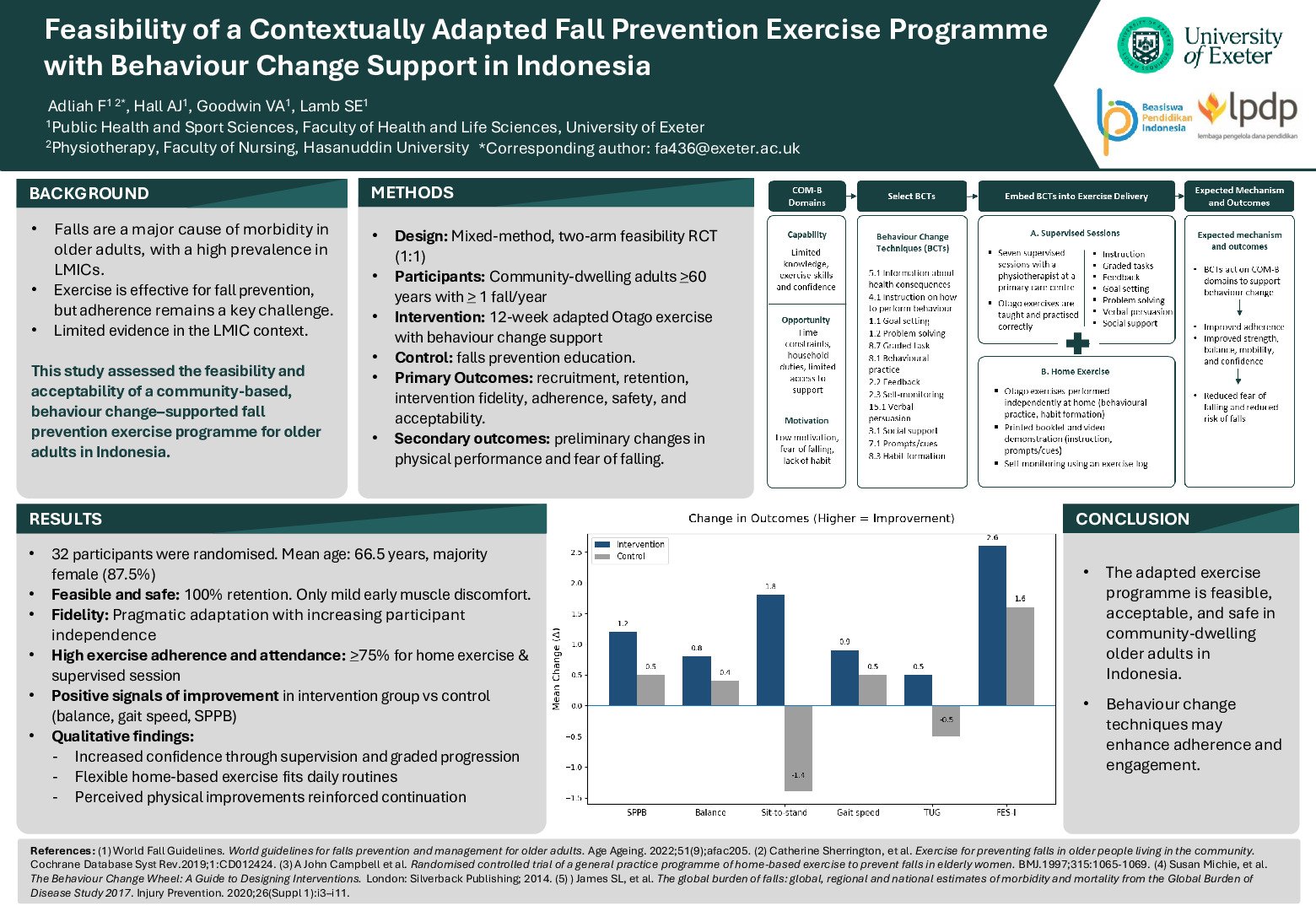 Feasibility of a Contextually Adapted Fall Prevention Exercise Programme with Behaviour Change Support in Indonesia poster preview image