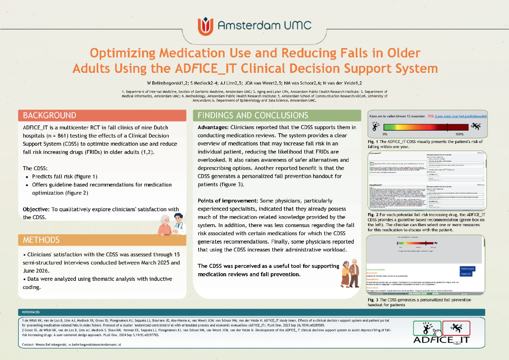 Optimizing Medication Use and Reducing Falls in Older Adults Using the ADFICE_IT Clinical Decision Support System poster preview image