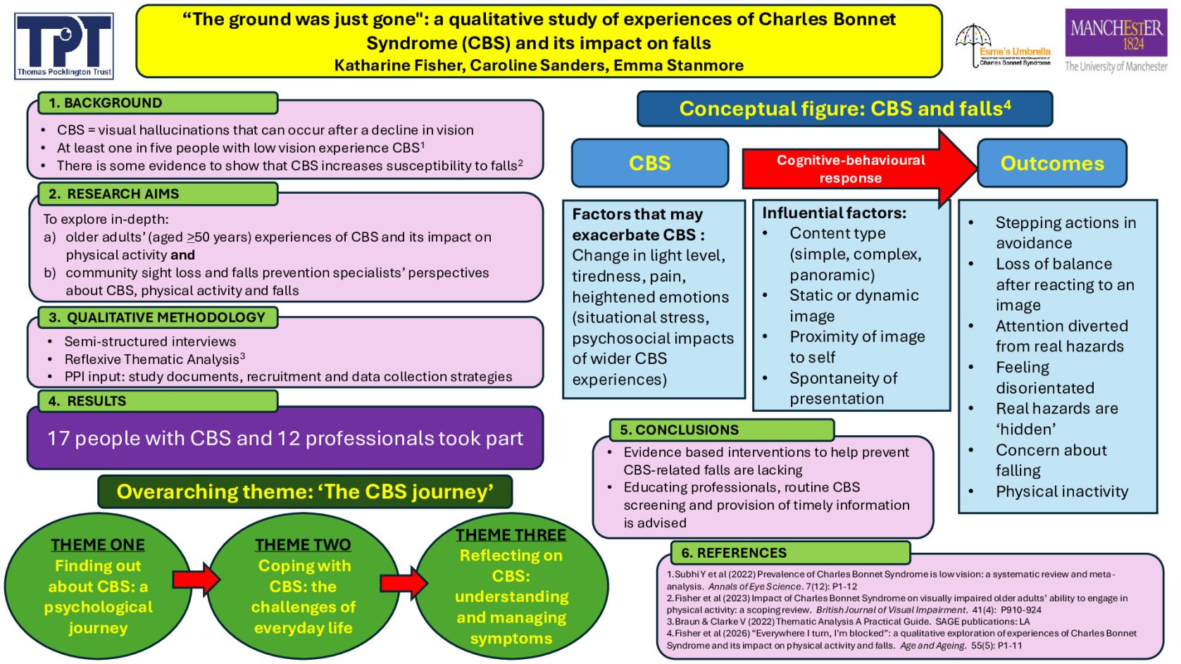 "The ground was just gone": a qualitative study of experiences of Charles Bonnet Syndrome and its impact on falls poster preview image
