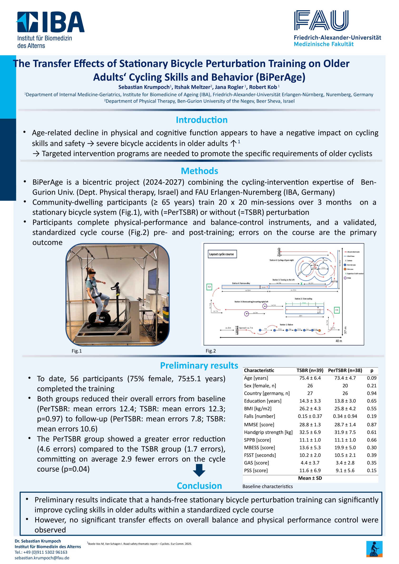 The Transfer Effects of Stationary Bicycle Perturbation Training on Older Adults’ Cycling Skills and Behavior (BiPerAge) poster preview image