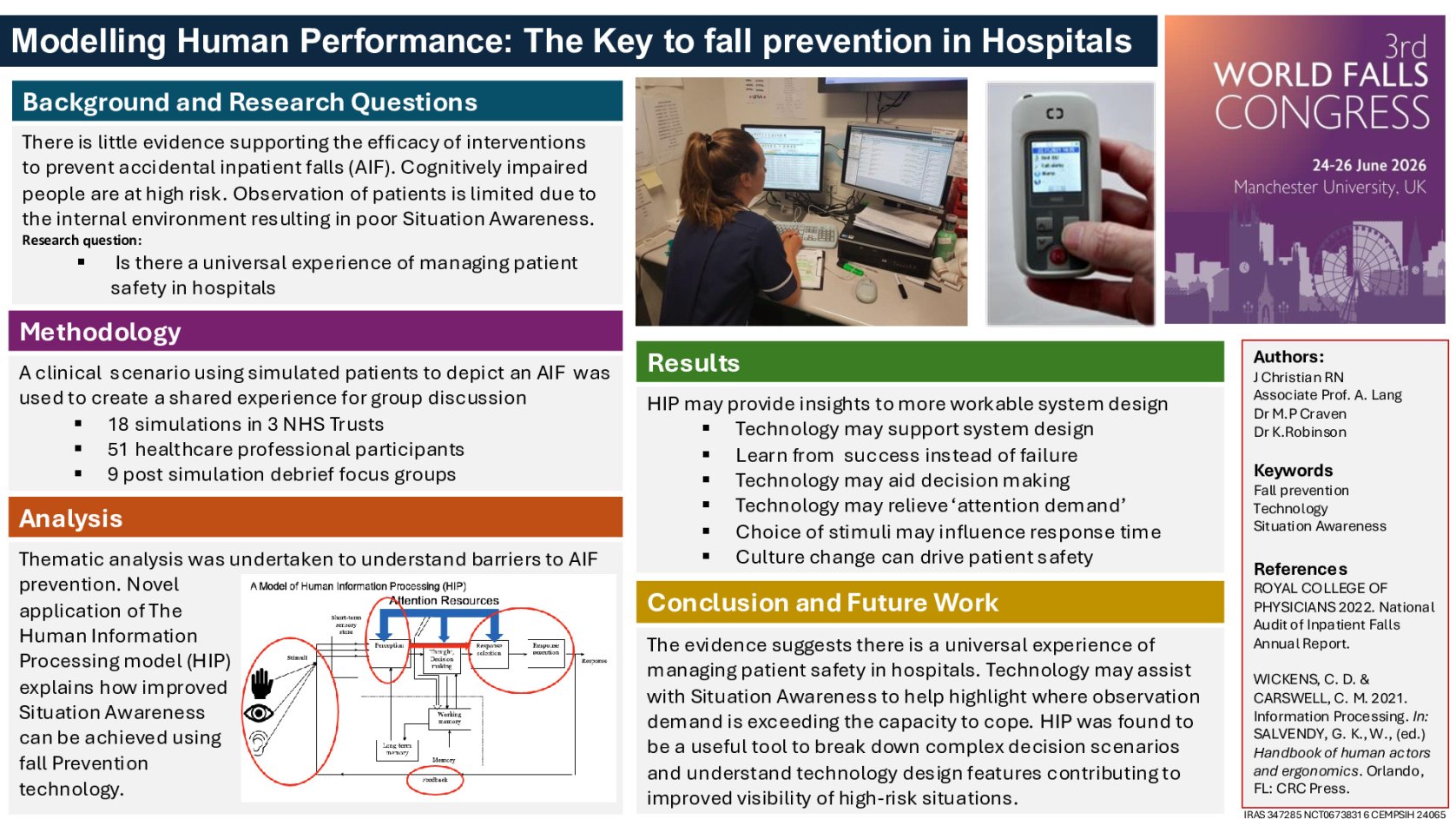 Modelling Human Performance: The Key to fall prevention poster preview image