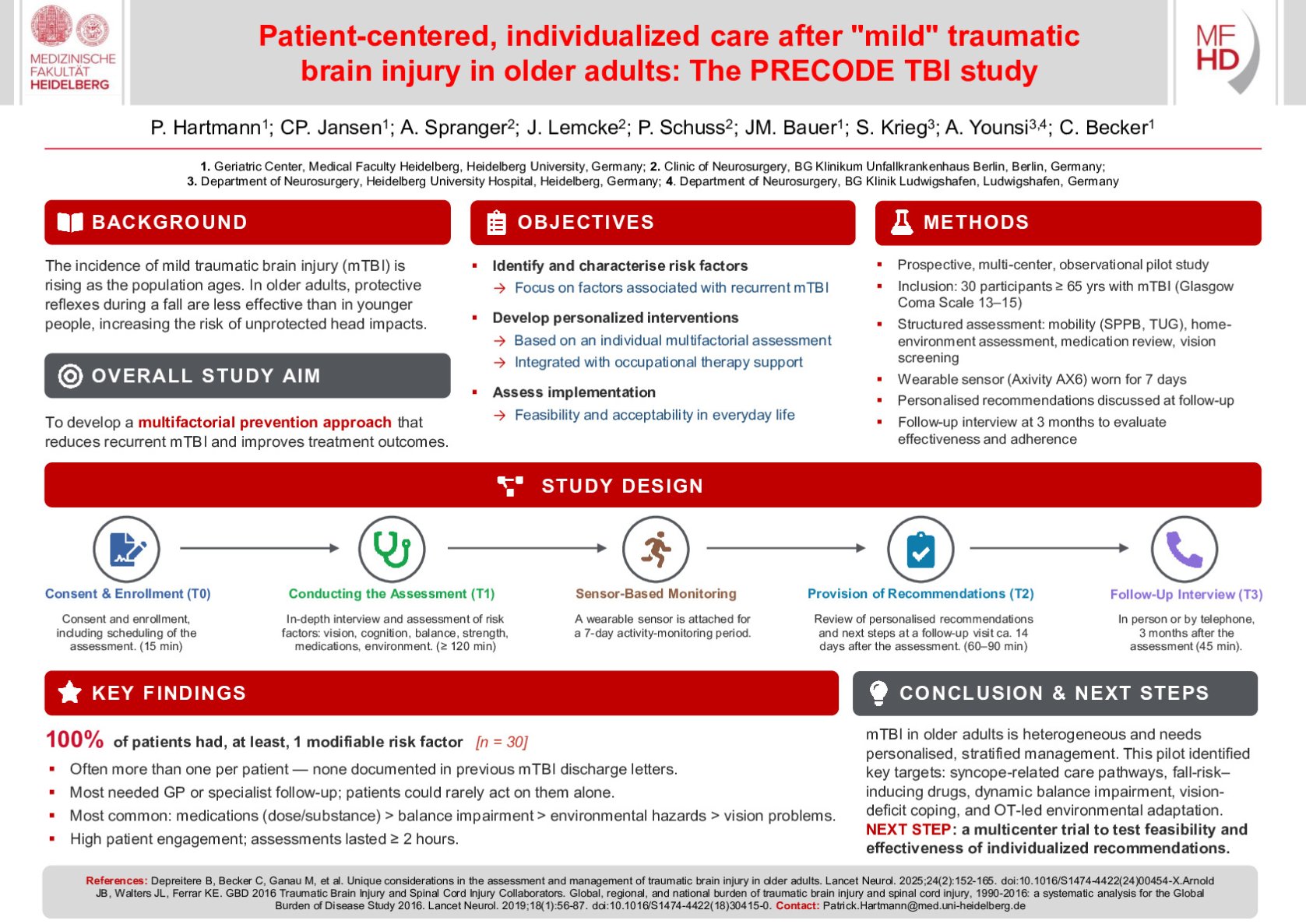Patient-centered, individualized care after "mild" traumatic brain injury in older adults: The PRECODE study poster preview image