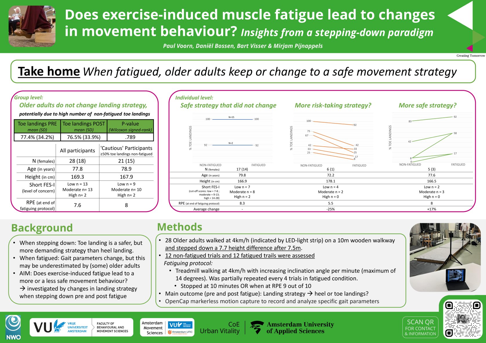 Does exercise-induced muscle fatigue lead to changes in movement behaviour? Preliminary insights from a stepping-down paradigm poster preview image