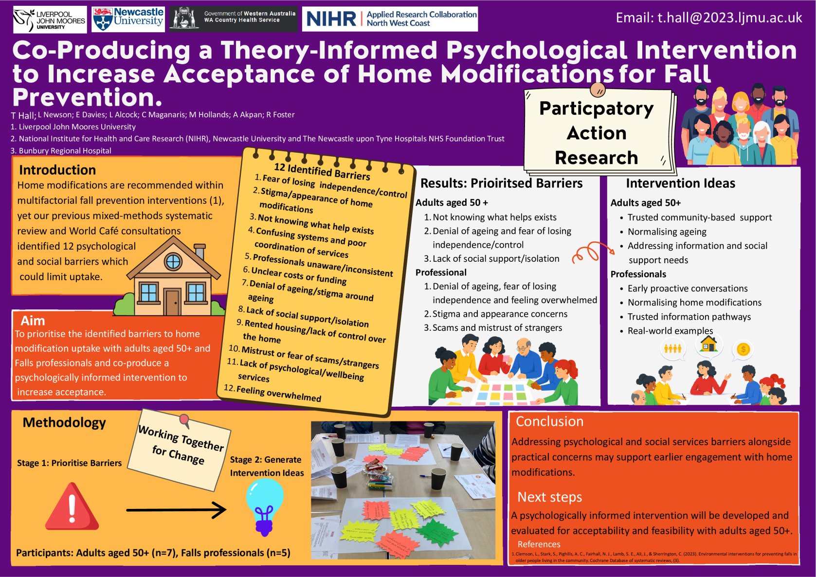 Co-Producing a Theory-Informed Psychological Intervention to Increase Acceptance of Home Modifications for Fall Prevention. poster preview image