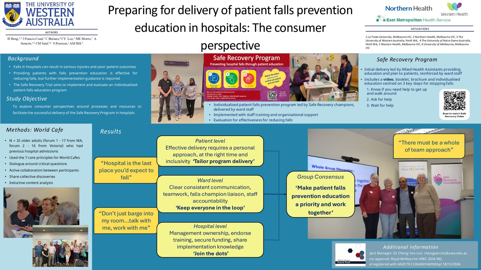 Planning implementation of patient falls preventive education in hospitals: gaining the consumer perspective poster preview image