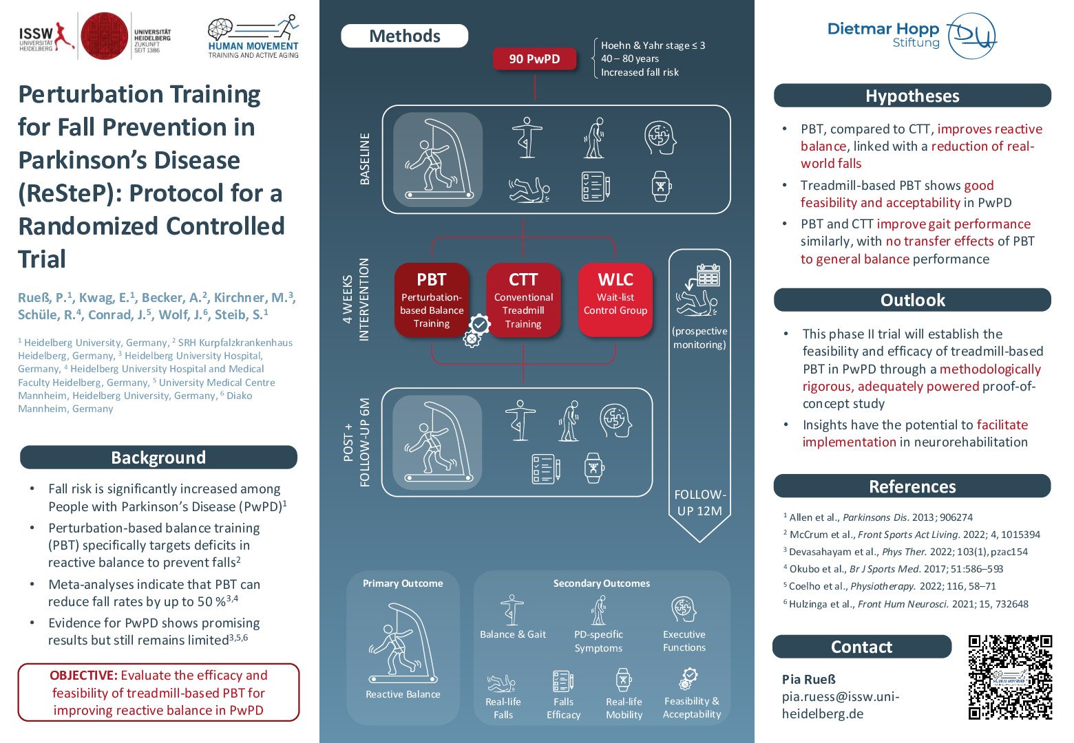 Perturbation Training for Fall Prevention in Parkinson’s Disease (ReSteP): Protocol for a Randomized Controlled Trial poster preview image