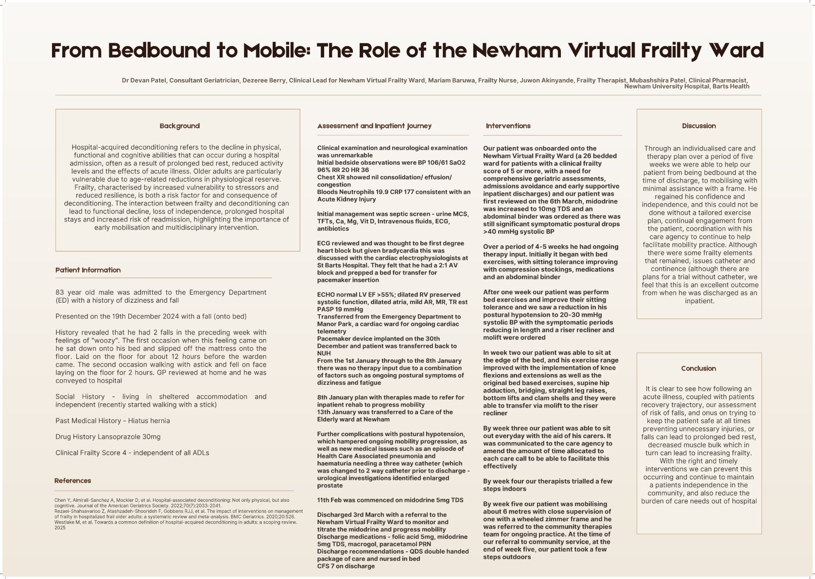 From Bedbound to Mobile: The Role of the Newham Virtual Frailty Ward  poster preview image