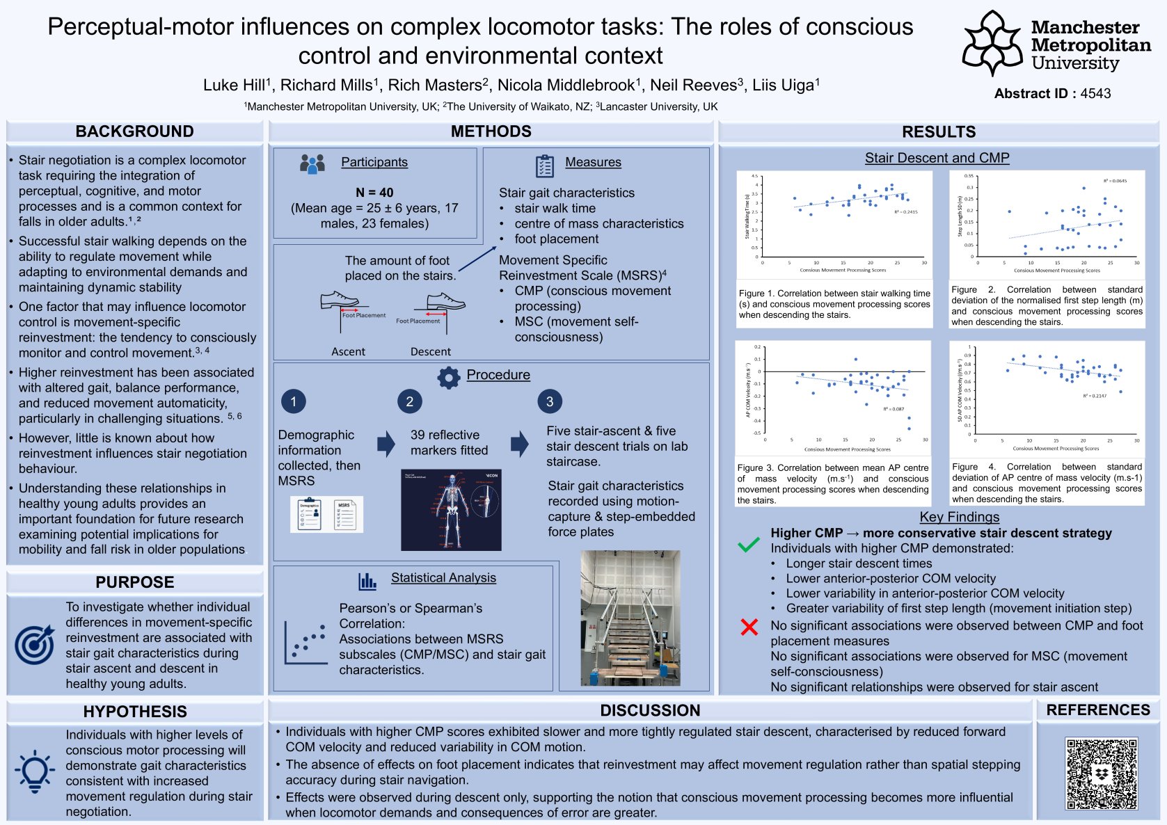 Perceptual–motor influences on stair walking: The roles of conscious control and environmental context poster preview image