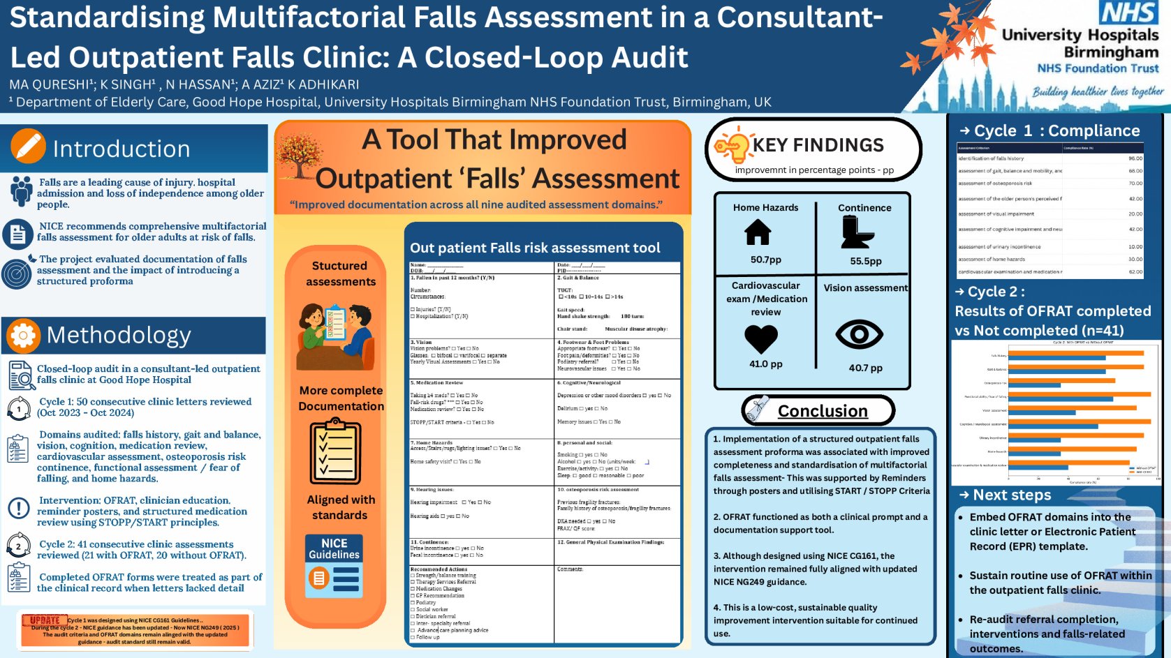 Standardising Multifactorial Falls Assessment in a Consultant-Led Outpatient Falls Clinic: A Closed-Loop Audit poster preview image