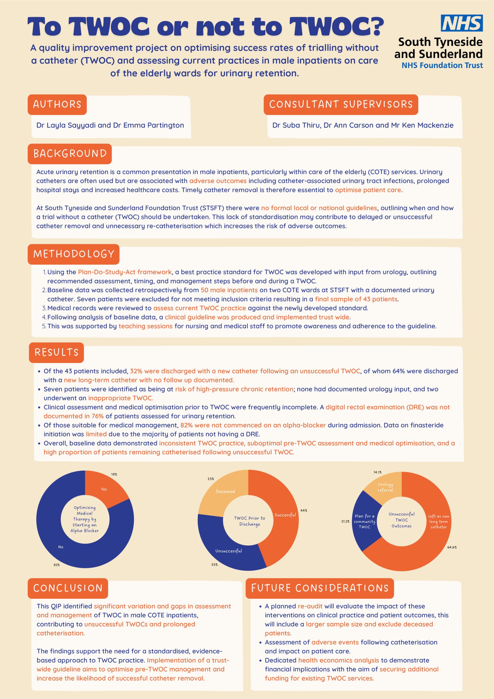 Standardising and Optimising a Trial Without a Catheter (TWOC) in Older Male Inpatients: A Quality Improvement Project poster preview image
