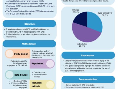 Compliance with SGLT2 Inhibitors Prescribing Guidelines in Diabetic Patients with ASCVD: Insights from Cath Lab poster preview image