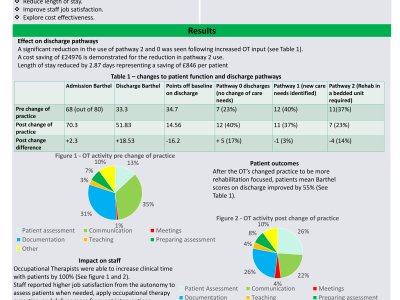 Evaluation of the role and impact of ward based Occupational Therapists for older people with hip fractures poster preview image