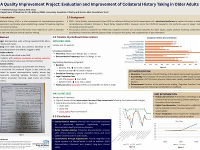 A Quality Improvement Project: Evaluation and Improvement of Collateral History Taking in Older Adults poster preview image