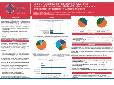 Using Universal Design for Learning (UDL) as a framework to understand Medical Students’ needs and preferences for teaching in Geriatric Medicine poster preview image