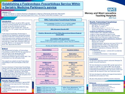 Establishing a Foslevodopa–Foscarbidopa Service within a geriatric medicine Parkinson’s service poster preview image
