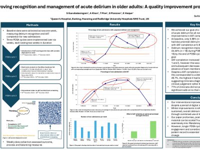 Improving recognition and management of acute delirium in older adults: A quality improvement project poster preview image