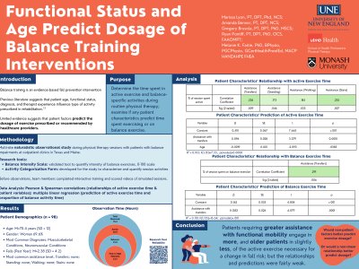 Predicting Dosage of Balance Training Interventions  poster preview image