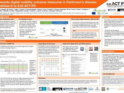 Towards digital mobility outcome measures in Parkinson’s disease: Mobilise-D to EJS ACT-PD poster preview image