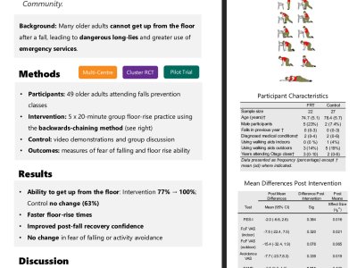 The Impact of Floor-Rise Training on Fear of Falling & Floor-Rise Ability in Older Adults Living in the Community. poster preview image