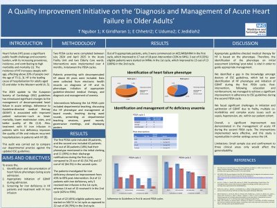 A Quality Improvement Initiative on the ‘Diagnosis and Management of Acute Heart Failure in Older Adults’ poster preview image