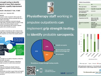 Grip strength testing to identify sarcopenia in lower limb amputee outpatients: a quality improvement project. poster preview image