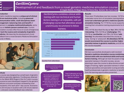 GeriSimCymru Development of and feedback from a novel geriatric medicine simulation course poster preview image