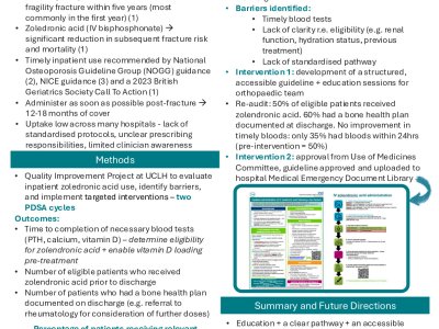 Inpatient Zolendronic Acid Following Hip Fracture: A Quality Improvement Project poster preview image