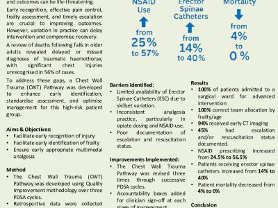 Implementation and development of a chest wall trauma pathway to improve patient safety poster preview image
