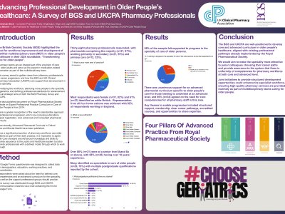 Advancing Professional Development in Older People’s Healthcare: A Survey of BGS and UKCPA Pharmacy Professionals  poster preview image