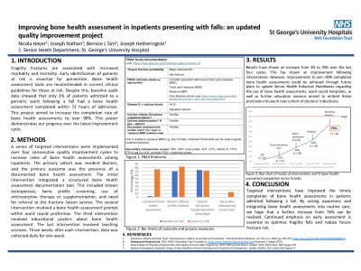 Improving bone health assessment in inpatients presenting with falls: an updated quality improvement project poster preview image