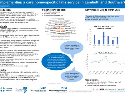 Implementing a care home-specific falls service in Lambeth and Southwark poster preview image
