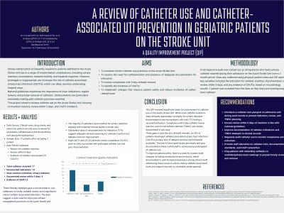 A Review of Catheter Use and Catheter-Associated UTI Prevention in Geriatric Patients on the Stroke Unit poster preview image